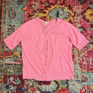 Target’s Merona Pink Women's Short Sleeve Cardigan Sweater